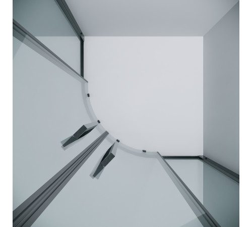 Душевое ограждение Grossman Cosmo 301.K33.02.9090.42.00 (90х90х195) четверть круга,раздвижная,графит сатин,стекло прозрачное