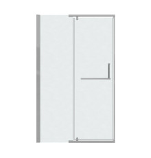 Дверь в нишу Grossman Pragma 100.K33.03.100.10.02 (100х195) хром,стекло шиншилла,распашная