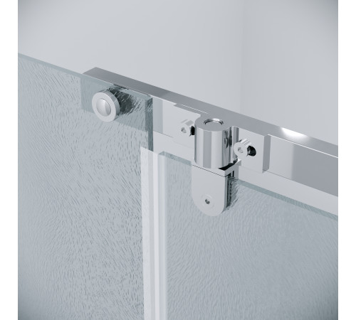 Дверь в нишу Grossman Pragma 100.K33.03.100.10.02 (100х195) хром,стекло шиншилла,распашная