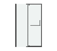 Дверь в нишу Grossman Pragma 100.K33.03.110.21.00 (110х195) черный матовый,стекло прозрачное,распашная
