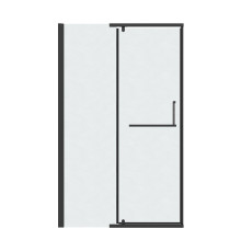 Дверь в нишу Grossman Pragma 100.K33.03.120.21.02 (120х195) черный матовый,стекло шиншилла,распашная
