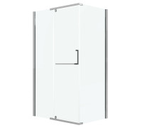 Душевое ограждение Grossman Pragma 100.K33.03.100.10.00-200.K33.03.80.10.00 (100х80х195) распашная,хром,стекло прозрачное