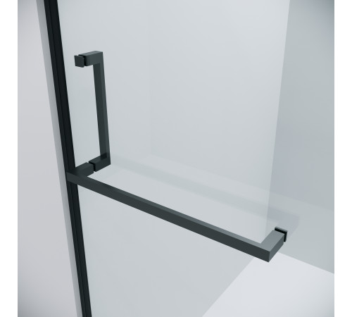 Душевое ограждение Grossman Pragma 100.K33.03.100.21.00-200.K33.03.80.21.00 (100х80х195) распашная,черный матовый,стекло прозрачное