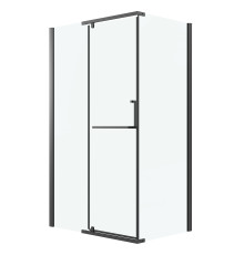 Душевое ограждение Grossman Pragma 100.K33.03.110.21.00-200.K33.03.100.21.00 (110х100х195) раздвижная,черный матовый,стекло прозрачное