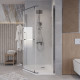 Душевое ограждение Grossman Pragma 302.K33.03.1010.10.00 (100х100х195) трапеция,распашная,хром,стекло прозрачное