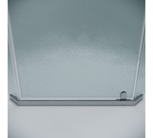 Душевое ограждение Grossman Pragma 302.K33.03.1010.10.02 (100х100х195) трапеция,распашная,хром,стекло шиншилла