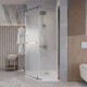 Душевое ограждение Grossman Pragma 302.K33.03.1010.10.02 (100х100х195) трапеция,распашная,хром,стекло шиншилла