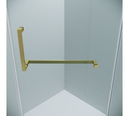 Душевое ограждение Grossman Pragma 302.K33.03.1010.32.00 (100х100х195) трапеция,распашная,золото сатин,стекло прозрачное