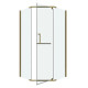 Душевое ограждение Grossman Pragma 302.K33.03.1010.32.00 (100х100х195) трапеция,распашная,золото сатин,стекло прозрачное