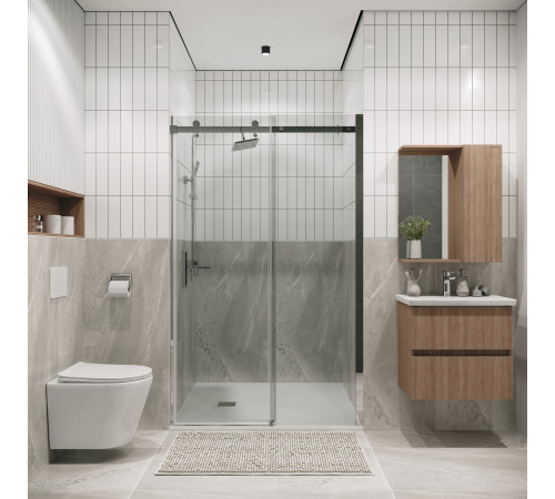 Дверь в нишу Grossman Classic 100.K33.04.100.10.00 (100х195) хром,стекло прозрачное,раздвижная