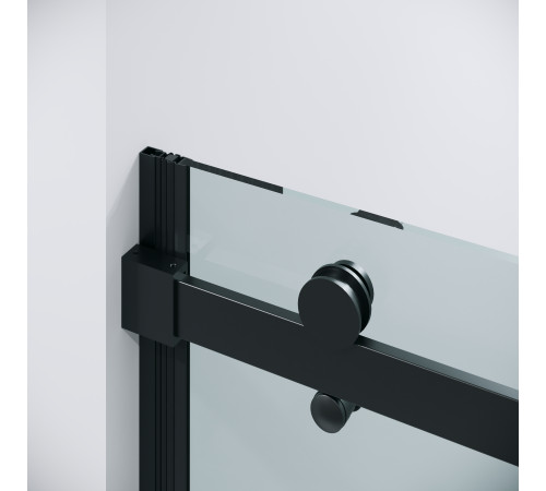 Дверь в нишу Grossman Classic 100.K33.04.120.21.00 (120х195) черный матовый,стекло прозрачное,раздвижная