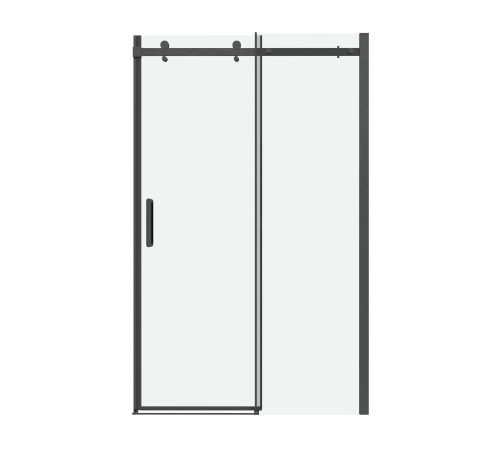 Дверь в нишу Grossman Classic 100.K33.04.110.42.00 (110х195) графит сатин,стекло прозрачное,раздвижная