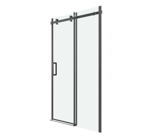 Дверь в нишу Grossman Classic 100.K33.04.110.42.00 (110х195) графит сатин,стекло прозрачное,раздвижная