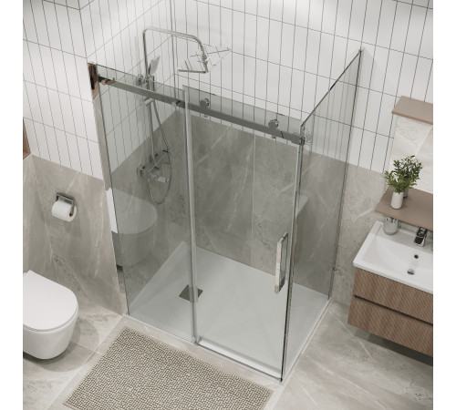 Боковая стенка Grossman Classic 200.K33.04.80.10.00 (80х195) хром,стекло прозрачное