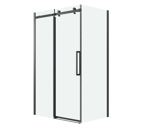 Боковая стенка Grossman Classic 200.K33.04.80.21.00 (80х195) черный матовый,стекло прозрачное