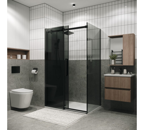 Боковая стенка Grossman Classic 200.K33.04.80.21.10 (80х195) черный матовый,стекло тонированное