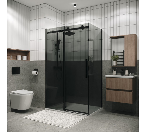 Боковая стенка Grossman Classic 200.K33.04.80.21.10 (80х195) черный матовый,стекло тонированное