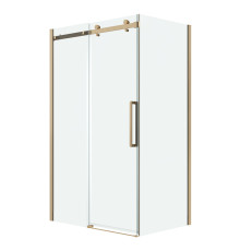Душевое ограждение Grossman Classic 100.K33.04.100.32.00-200.K33.04.100.32.00 (100х100х195) раздвижная,золото сатин,стекло прозрачное