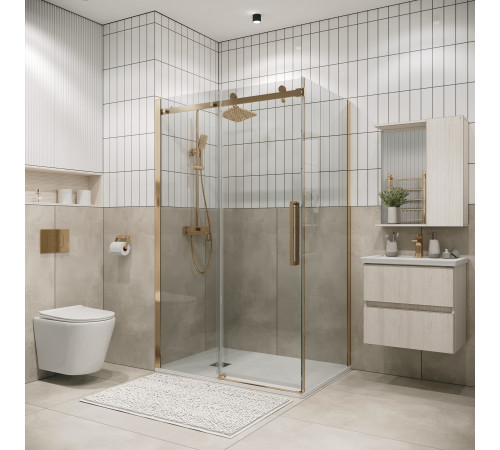 Боковая стенка Grossman Classic 200.K33.04.90.32.00 (90х195) золото сатин,стекло прозрачное