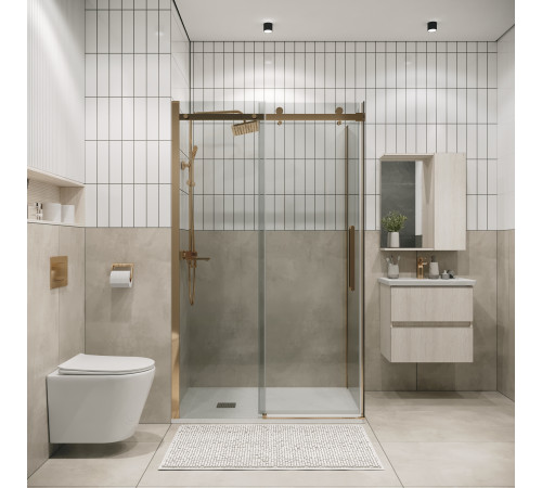 Боковая стенка Grossman Classic 200.K33.04.90.32.00 (90х195) золото сатин,стекло прозрачное