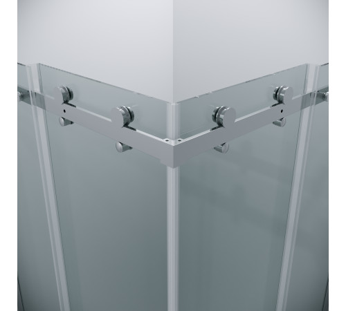 Душевое ограждение Grossman Classic 300.K33.04.8080.10.00 (80х80х195) квадрат,раздвижная,хром,стекло прозрачное