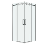 Душевое ограждение Grossman Classic 300.K33.04.8080.10.00 (80х80х195) квадрат,раздвижная,хром,стекло прозрачное