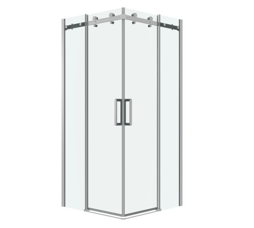 Душевое ограждение Grossman Classic 300.K33.04.8080.10.00 (80х80х195) квадрат,раздвижная,хром,стекло прозрачное