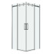 Душевое ограждение Grossman Classic 300.K33.04.8080.10.00 (80х80х195) квадрат,раздвижная,хром,стекло прозрачное