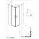Душевое ограждение Grossman Classic 300.K33.04.9090.10.00 (90х90х195) квадрат,раздвижная,хром,стекло прозрачное