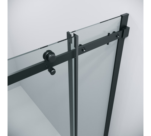 Душевое ограждение Grossman Classic 300.K33.04.9090.21.00 (90х90х195) квадрат,раздвижная,черный матовый,стекло прозрачное