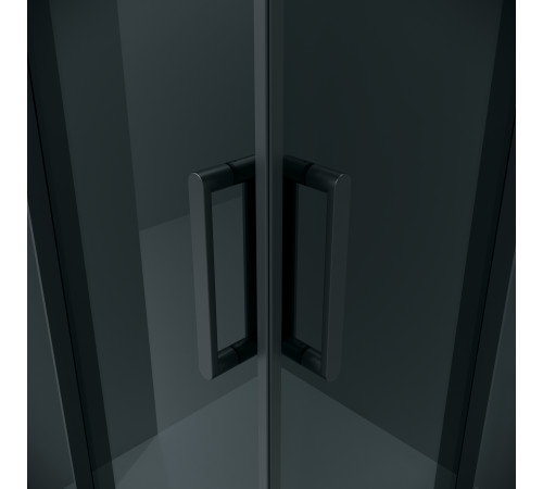 Душевое ограждение Grossman Classic 300.K33.04.8080.21.10 (80х80х195) квадрат,раздвижная,черный матовый,стекло тонированное