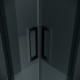 Душевое ограждение Grossman Classic 300.K33.04.8080.21.10 (80х80х195) квадрат,раздвижная,черный матовый,стекло тонированное
