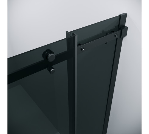 Душевое ограждение Grossman Classic 300.K33.04.8080.21.10 (80х80х195) квадрат,раздвижная,черный матовый,стекло тонированное