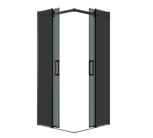 Душевое ограждение Grossman Classic 300.K33.04.8080.21.10 (80х80х195) квадрат,раздвижная,черный матовый,стекло тонированное