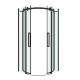 Душевое ограждение Grossman Classic 301.K33.04.9090.21.00 (90х90х195) четверть круга,раздвижная,черный матовый,стекло прозрачное
