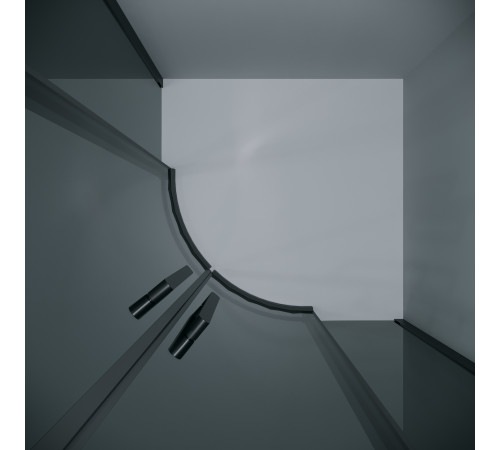 Душевое ограждение Grossman Classic 301.K33.04.9090.21.10 (90х90х195) четверть круга,раздвижная,черный матовый,стекло тонированное