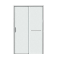 Дверь в нишу Grossman Style 100.K33.05.100.10.02 (100х195) хром,стекло шиншилла,раздвижная