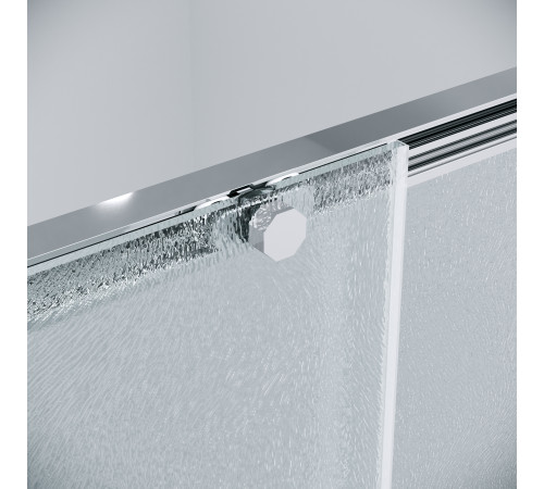 Дверь в нишу Grossman Style 100.K33.05.110.10.02 (110х195) хром,стекло шиншилла,раздвижная