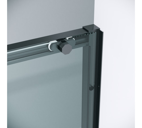 Дверь в нишу Grossman Style 100.K33.05.120.21.00 (120х195) черный матовый,стекло прозрачное,раздвижная