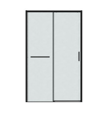 Дверь в нишу Grossman Style 100.K33.05.100.21.02 (100х195) черный матовый,стекло шиншилла,раздвижная