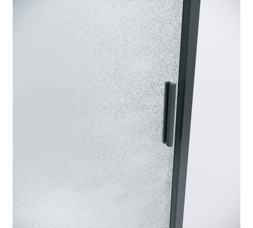 Дверь в нишу Grossman Style 100.K33.05.120.21.02 (120х195) черный матовый,стекло шиншилла,раздвижная