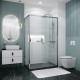 Душевое ограждение Grossman Style 100.K33.05.100.10.00-200.K33.05.100.10.00 (100х100х195) раздвижная,хром,стекло прозрачное