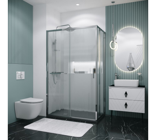 Боковая стенка Grossman Style 200.K33.05.70.10.02 (70х195) хром,стекло шиншилла