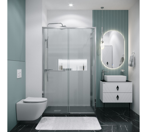 Боковая стенка Grossman Style 200.K33.05.70.10.02 (70х195) хром,стекло шиншилла