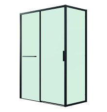 Душевое ограждение Grossman Style 100.K33.05.100.21.00-200.K33.05.100.21.00 (100х100х195) раздвижная,черный матовый,стекло прозрачное