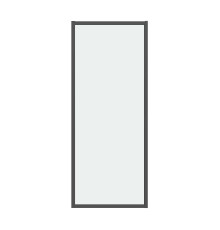 Боковая стенка Grossman Style 200.K33.05.90.21.00 (90х195) черный матовый,стекло прозрачное