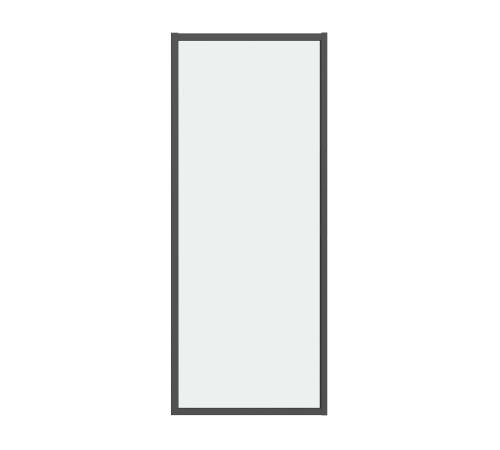 Боковая стенка Grossman Style 200.K33.05.90.21.00 (90х195) черный матовый,стекло прозрачное