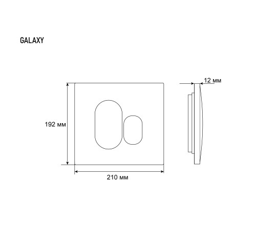 Клавиша смыва Grossman Galaxy 800.T1.01.110.110 хром матовый