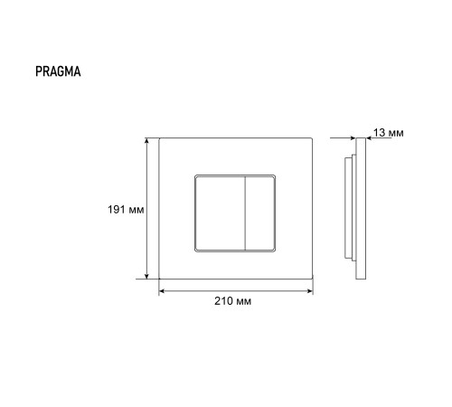 Клавиша смыва Grossman Pragma 800.T1.03.110.110 хром матовый