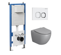 Комплект 3 в 1: Grossman инсталляция 900.K31.01.000+клавиша 700.K31.02.000.000 белый+унитаз GR-4411SQ